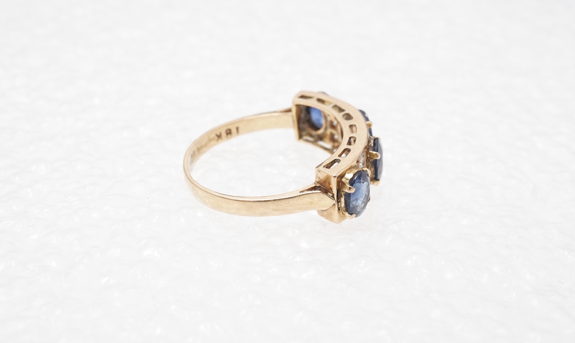 A sapphire and diamond ring